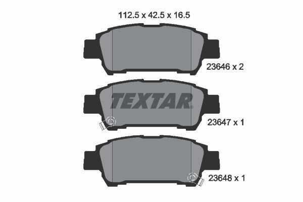 Brake Pad Set, disc brake TEXTAR 2364601