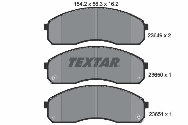 Brake Pad Set, disc brake TEXTAR 2364901