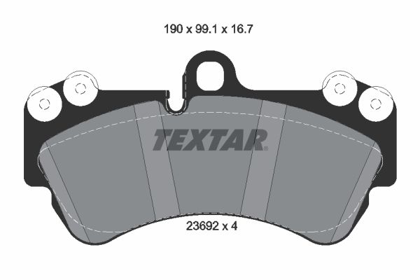 Brake Pad Set, disc brake TEXTAR 2369281