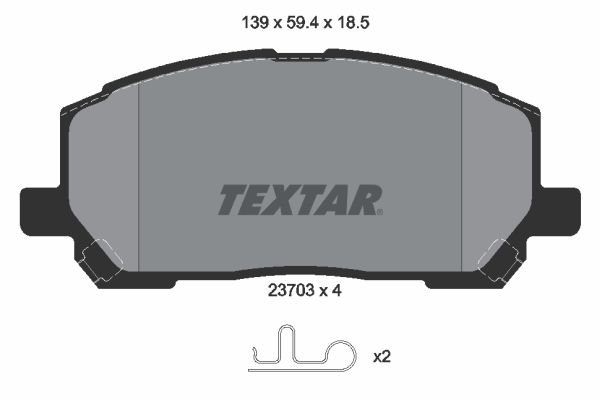 Brake Pad Set, disc brake TEXTAR 2370301