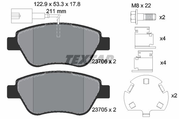 Brake Pad Set, disc brake TEXTAR 2370601