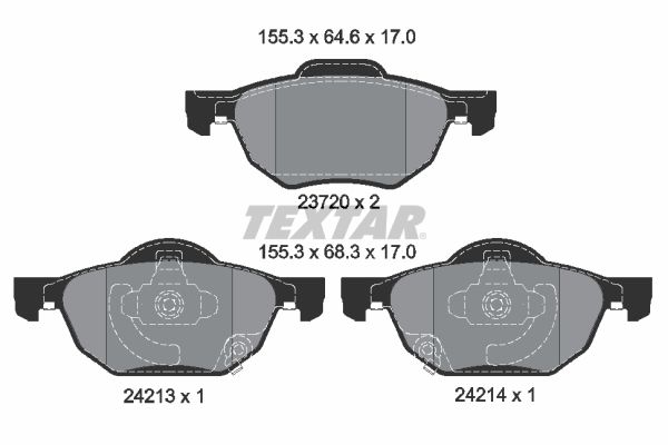 Brake Pad Set, disc brake TEXTAR 2372001