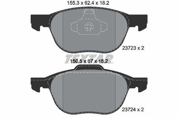 Brake Pad Set, disc brake TEXTAR 2372301