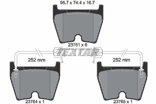 Brake Pad Set, disc brake TEXTAR 2375101