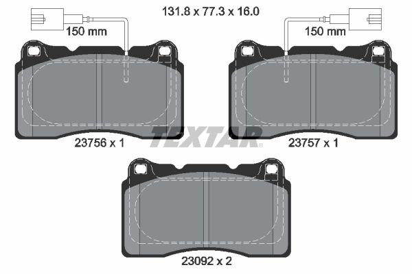 Brake Pad Set, disc brake TEXTAR 2375603