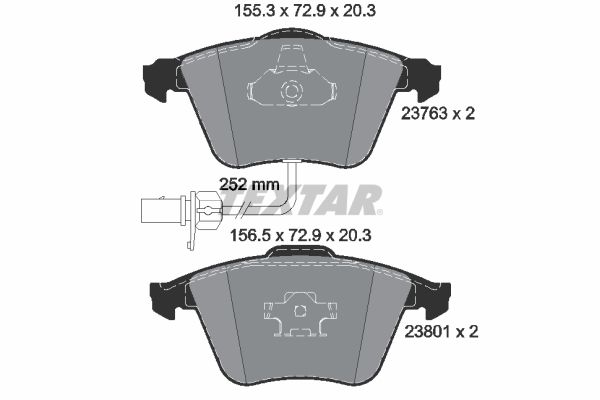 Brake Pad Set, disc brake TEXTAR 2376302