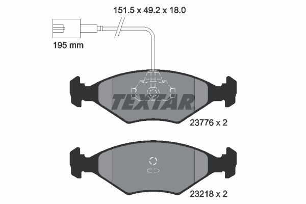 Brake Pad Set, disc brake TEXTAR 2377601