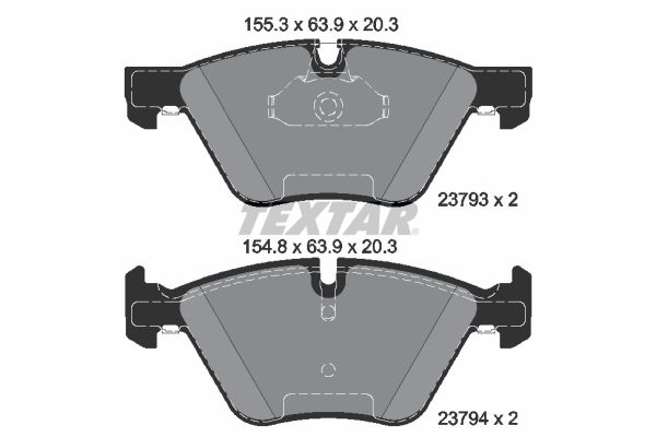 Brake Pad Set, disc brake TEXTAR 2379381