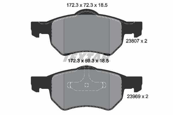 Brake Pad Set, disc brake TEXTAR 2380701