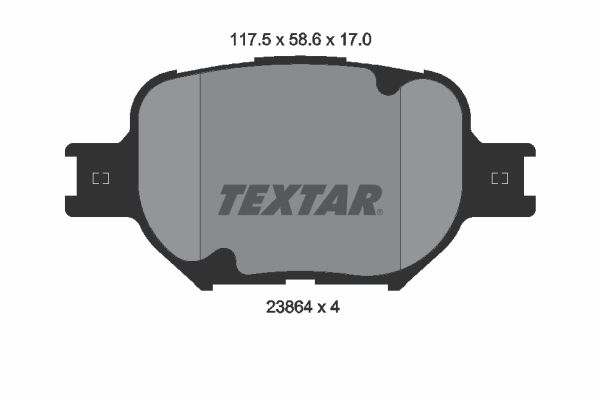 Brake Pad Set, disc brake TEXTAR 2386401