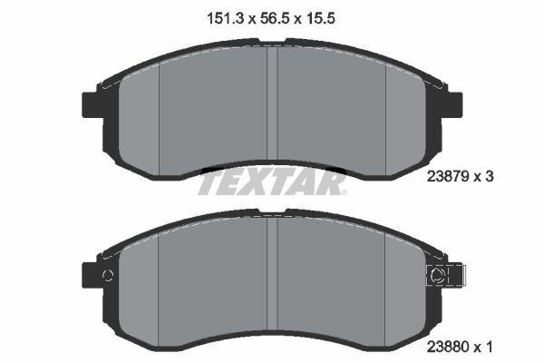 Brake Pad Set, disc brake TEXTAR 2387902