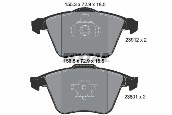 Brake Pad Set, disc brake TEXTAR 2391201