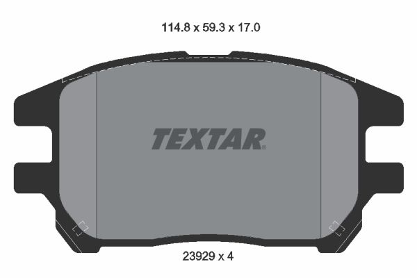 Brake Pad Set, disc brake TEXTAR 2392901