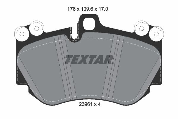 Brake Pad Set, disc brake TEXTAR 2396101