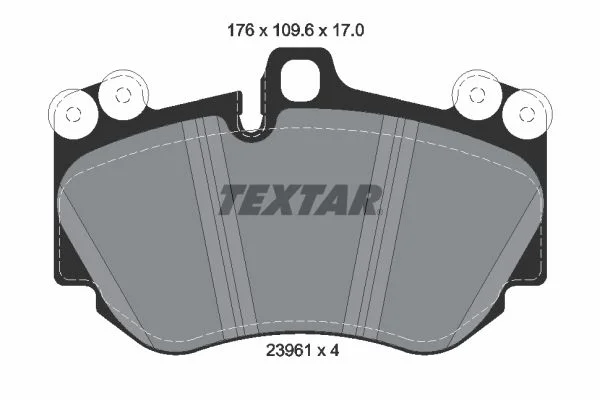 Stabdžių trinkelių rinkinys, diskinis stabdys TEXTAR 2396101
