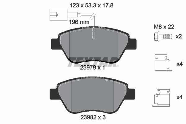 Brake Pad Set, disc brake TEXTAR 2397903