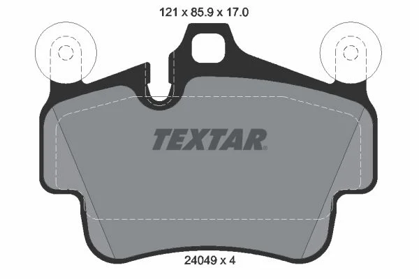 Stabdžių trinkelių rinkinys, diskinis stabdys TEXTAR 2404903