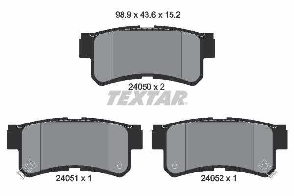 Brake Pad Set, disc brake TEXTAR 2405001