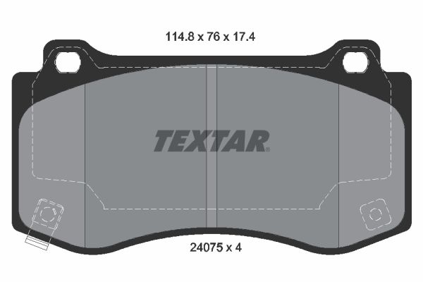 Stabdžių trinkelių rinkinys, diskinis stabdys TEXTAR 2407501