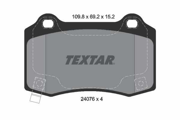 Комплект гальмівних накладок, дискове гальмо TEXTAR 2407601