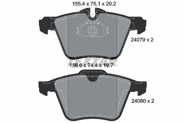 Brake Pad Set, disc brake TEXTAR 2407903