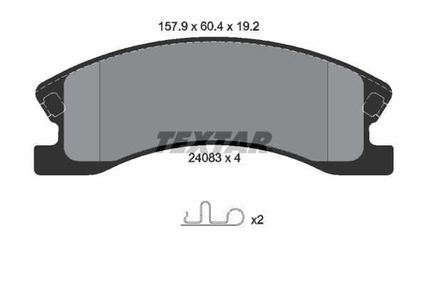 Brake Pad Set, disc brake TEXTAR 2408301