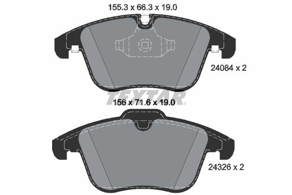 Stabdžių trinkelių rinkinys, diskinis stabdys TEXTAR 2408401