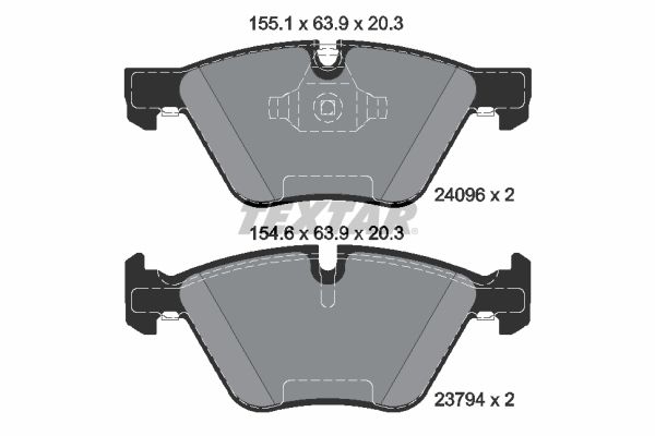 Stabdžių trinkelių rinkinys, diskinis stabdys TEXTAR 2409601