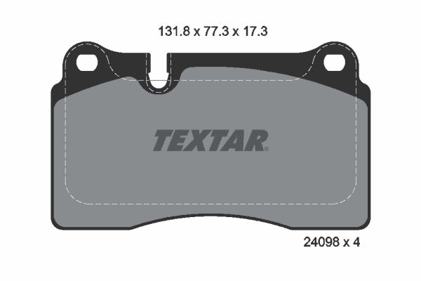 Stabdžių trinkelių rinkinys, diskinis stabdys TEXTAR 2409801