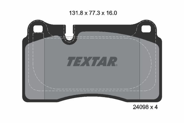 Комплект гальмівних накладок, дискове гальмо TEXTAR 2409803