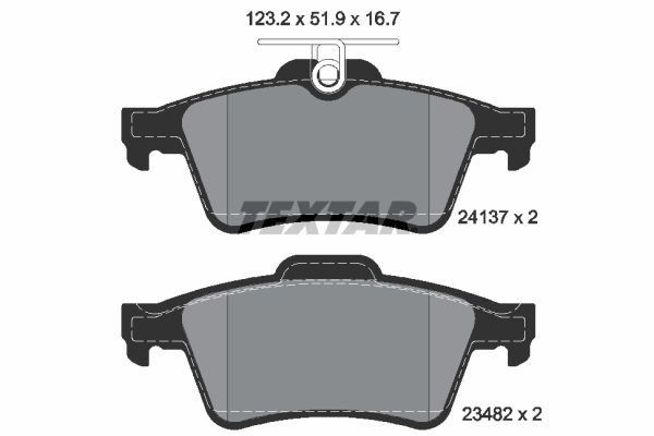 Brake Pad Set, disc brake TEXTAR 2413701