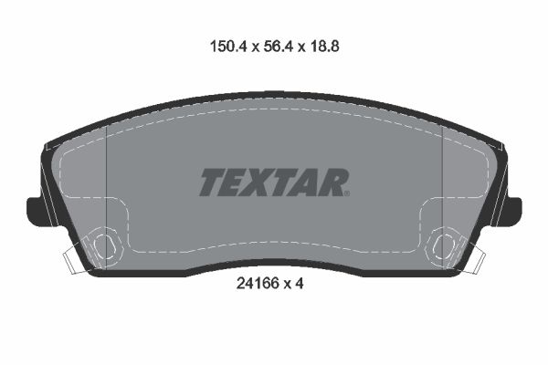 Stabdžių trinkelių rinkinys, diskinis stabdys TEXTAR 2416601