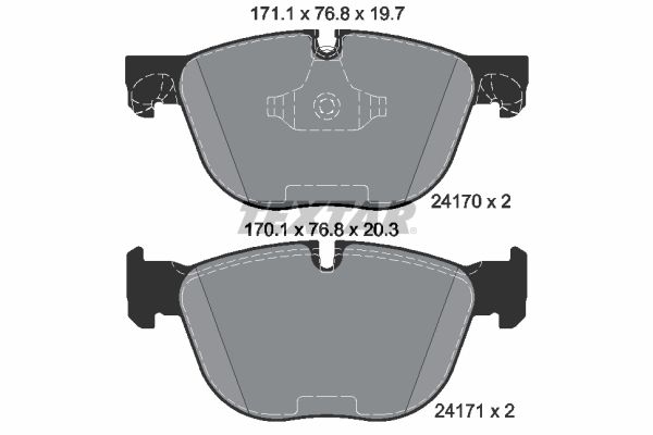 Brake Pad Set, disc brake TEXTAR 2417001