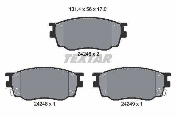 Brake Pad Set, disc brake TEXTAR 2424601