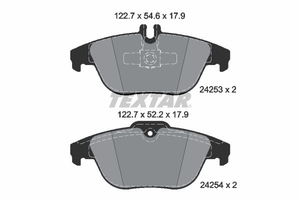 Brake Pad Set, disc brake TEXTAR 2425381