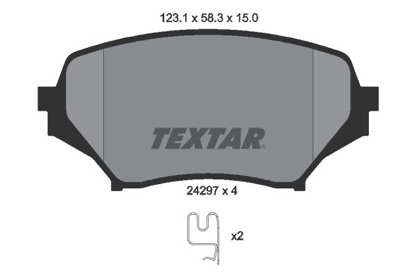 Brake Pad Set, disc brake TEXTAR 2429701