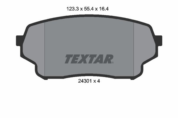 Комплект гальмівних накладок, дискове гальмо TEXTAR 2430101