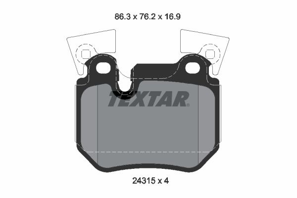 Brake Pad Set, disc brake TEXTAR 2431501