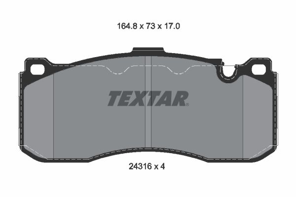 Brake Pad Set, disc brake TEXTAR 2431601