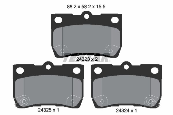 Brake Pad Set, disc brake TEXTAR 2432301