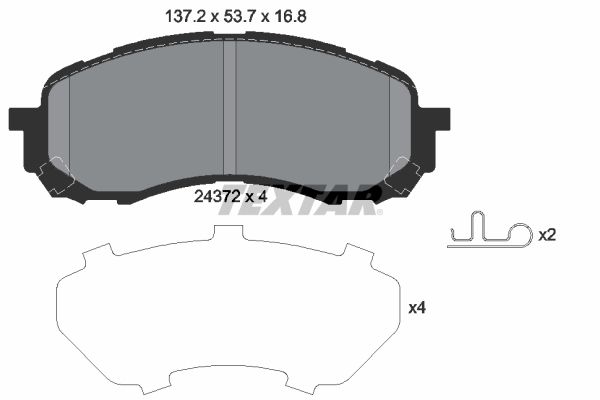 Brake Pad Set, disc brake TEXTAR 2437201