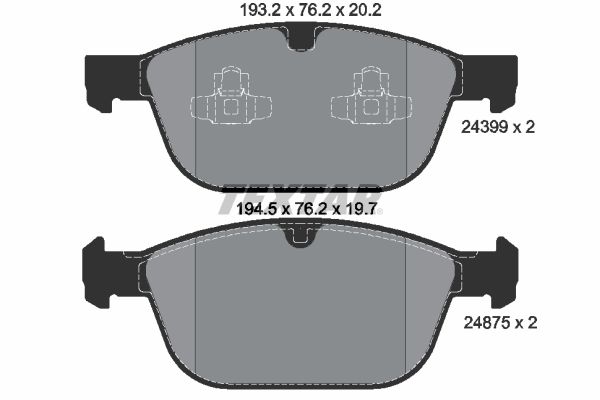 Brake Pad Set, disc brake TEXTAR 2439901