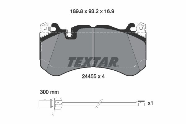 Brake Pad Set, disc brake TEXTAR 2445501