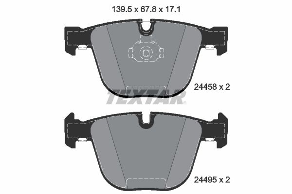 Brake Pad Set, disc brake TEXTAR 2445801