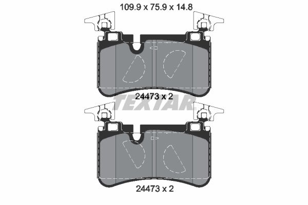 Brake Pad Set, disc brake TEXTAR 2447301