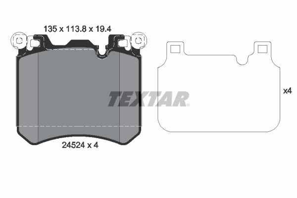 Brake Pad Set, disc brake TEXTAR 2452401