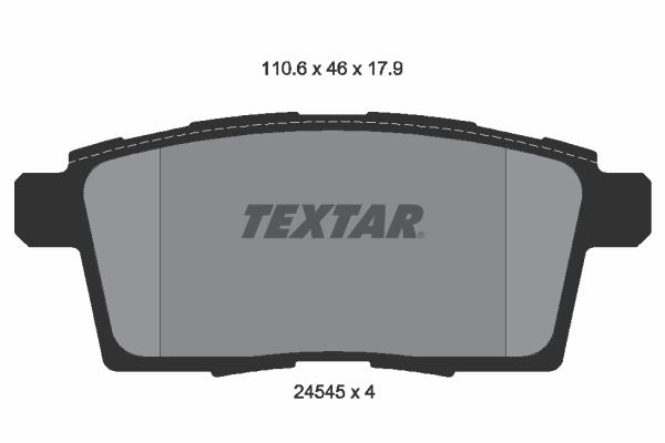 Комплект гальмівних накладок, дискове гальмо TEXTAR 2454501