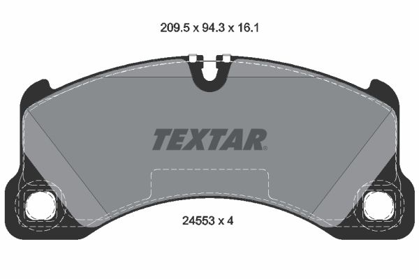 Stabdžių trinkelių rinkinys, diskinis stabdys TEXTAR 2455301