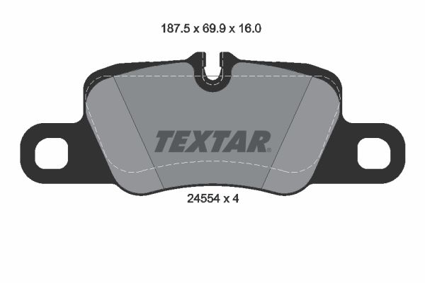 Stabdžių trinkelių rinkinys, diskinis stabdys TEXTAR 2455402