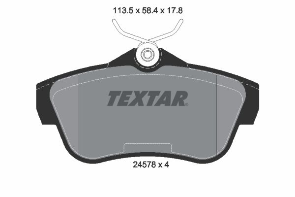 Stabdžių trinkelių rinkinys, diskinis stabdys TEXTAR 2457803